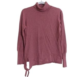 Summer & Sage Long Sleeve Turtleneck Side-tie Sweater- size L